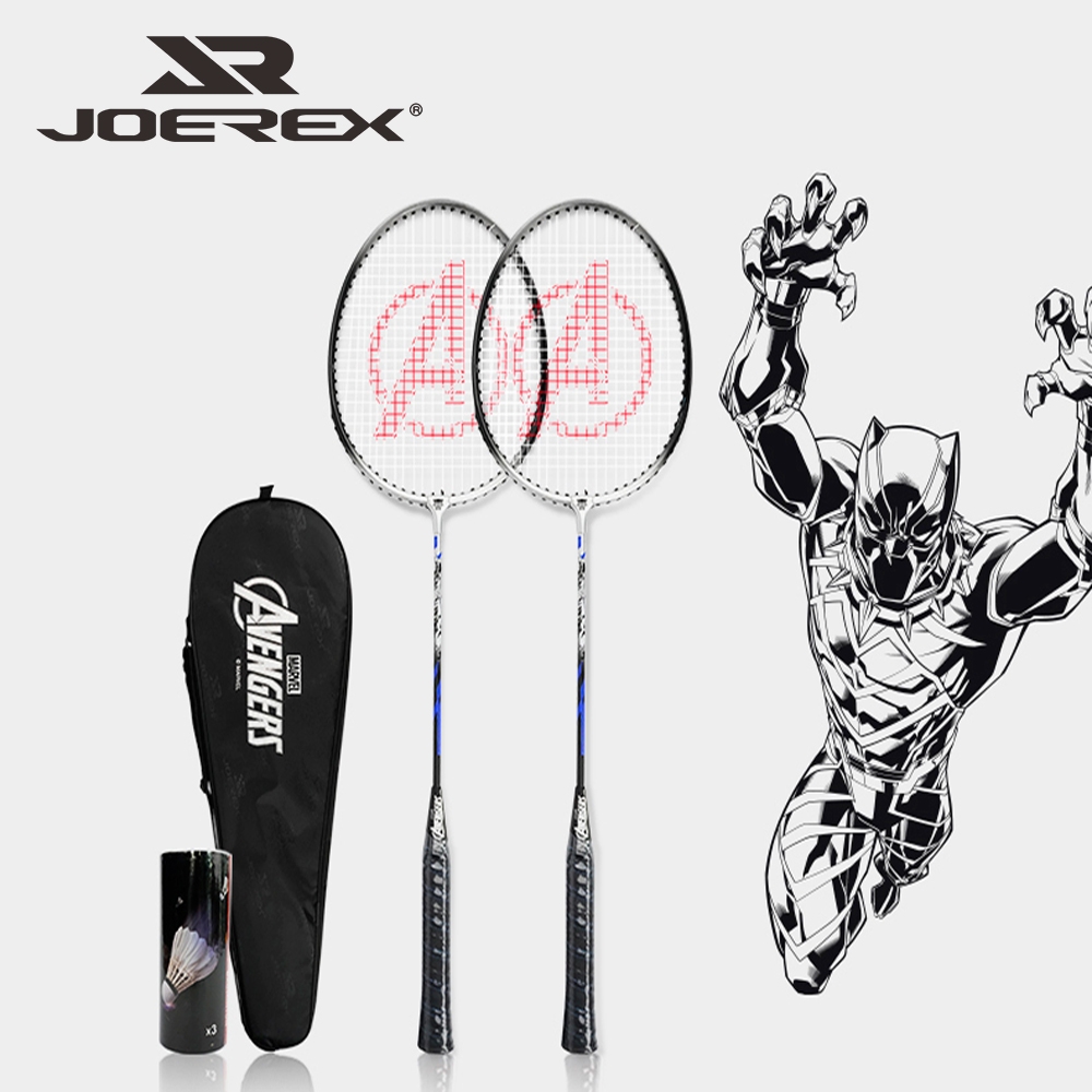 【JOEREX】-漫威黑豹聯名款-鋁合金羽球拍組 特價$1150/原價$1280